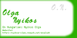 olga nyikos business card